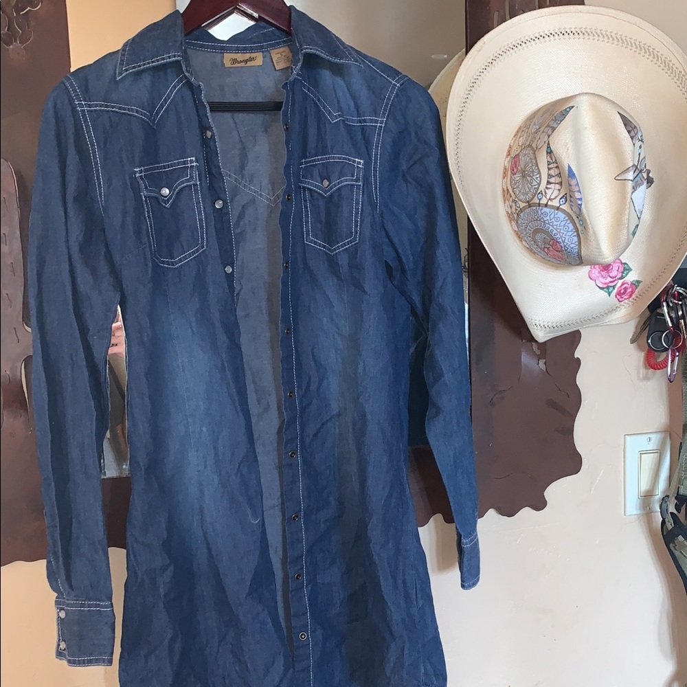 Pearl snap wrangler dress